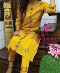 Comfy Elegant Women Top & Bottom Sets - Yellow